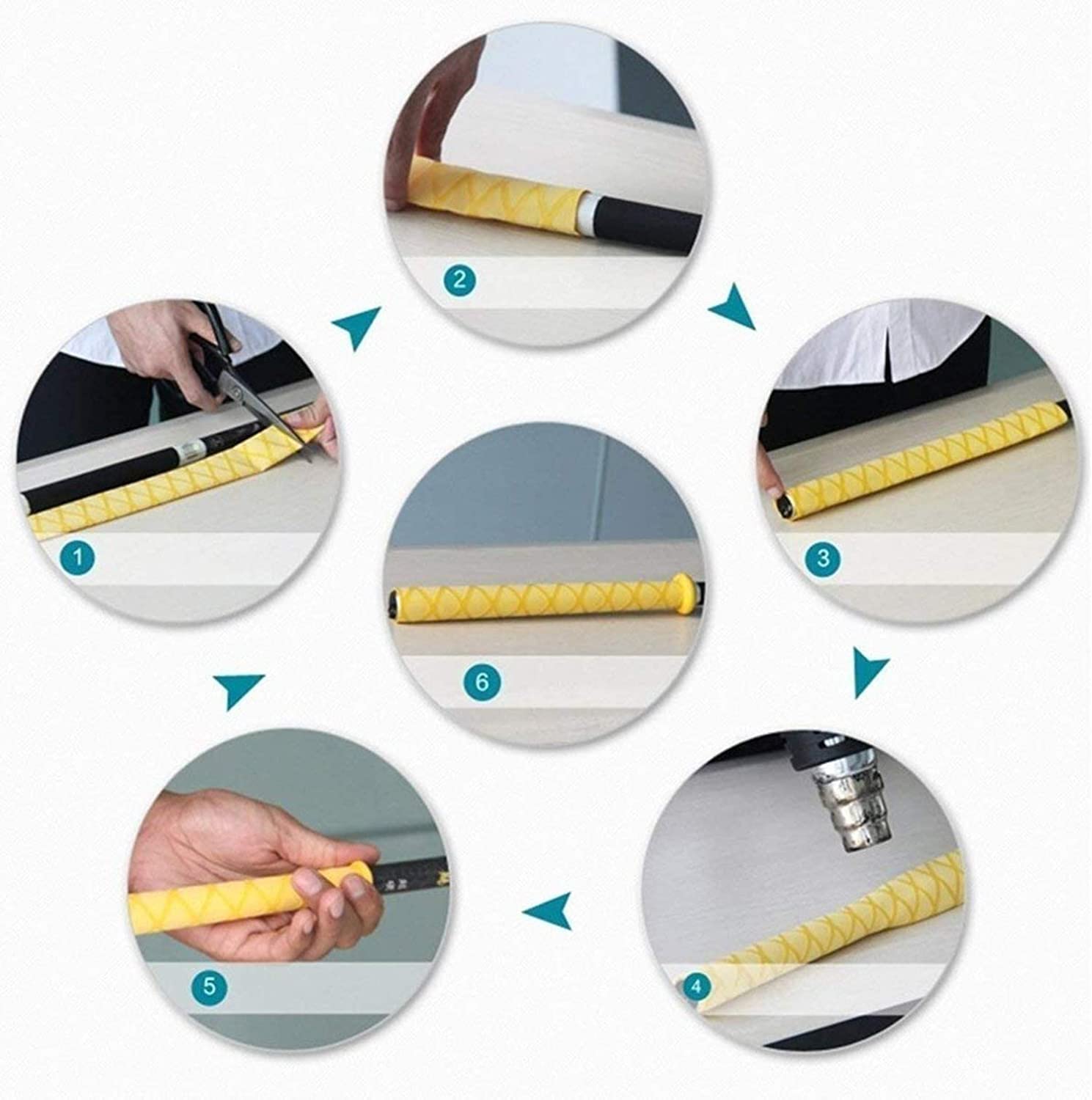 Amazon | ラバーグリップ 釣り ロッド グリップ 熱収縮チューブ